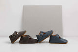traditional-leather-navy-and-brown-baby-shoes-side-view